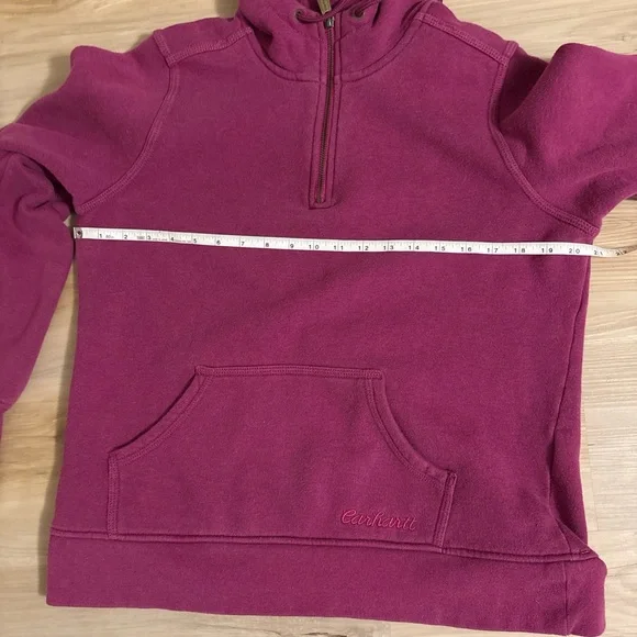 Carhartt Purple 1/4 Zip Hoodie
Embroidered Logo Slightly Distressed
Women's Sz L - Picture 8 of 8